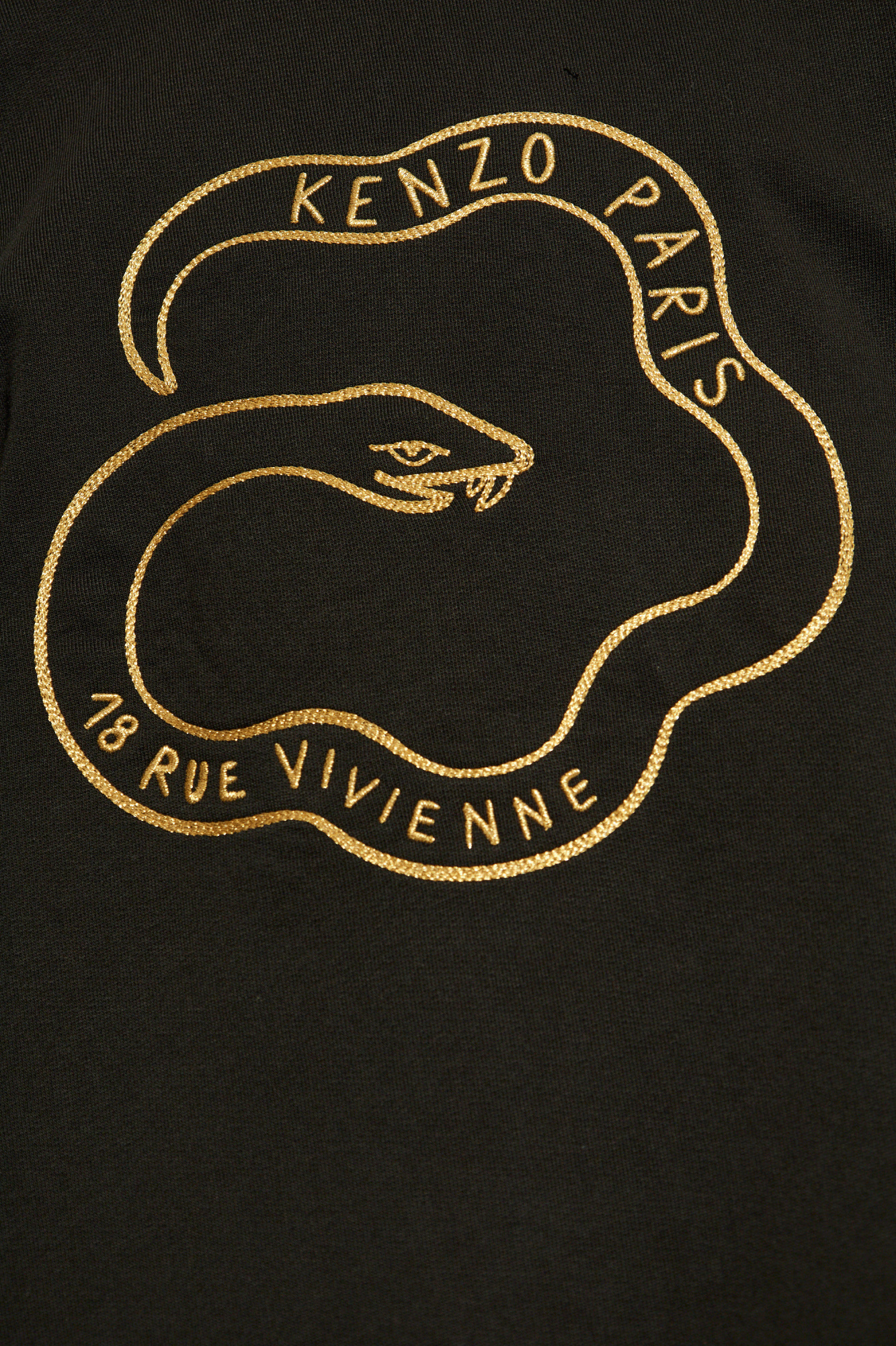 【KENZO】 Logo Embroidered Crewneck T-Shirt（送料込み） Black Sweatshirt with embroidered logo Kenzo - Vitkac Canada
